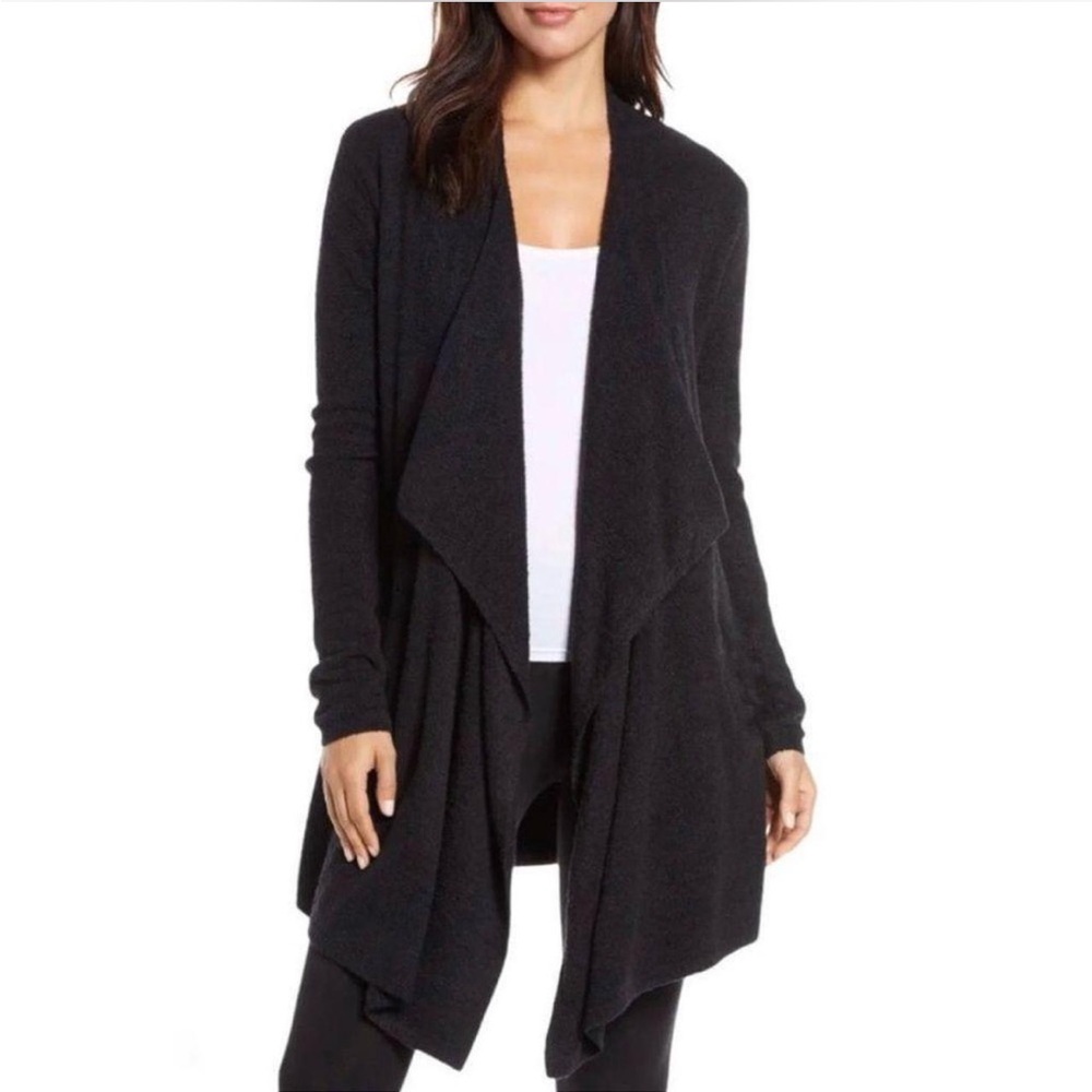 Barefoot Dreams Bamboo Chic Lite Open Front Draped Cardigan Waterfall Size L /XL - Picture 1 of 15